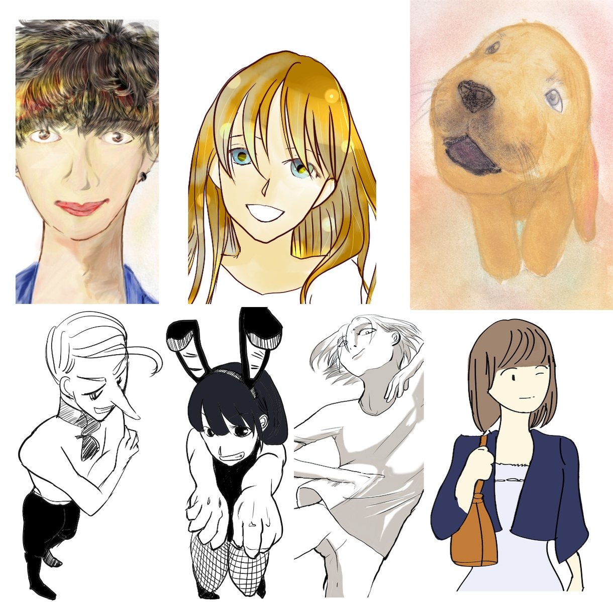 SNSアイコンのイラスト描きます 可愛い、クール、ミニキャラ、男子、女子OK!正方形で描くよ イメージ4