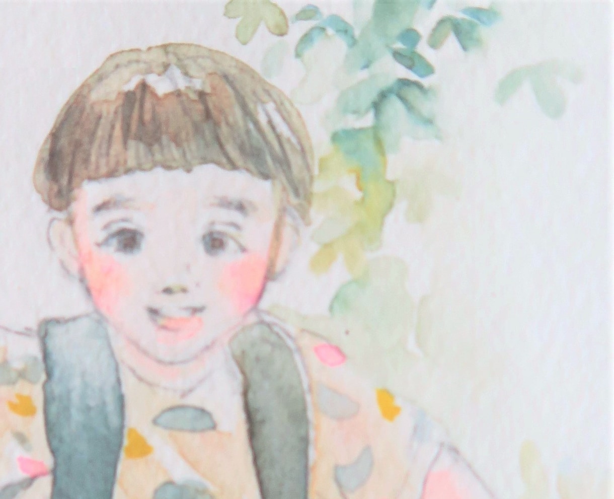 手描きで優しい水彩の似顔絵、描きます お祝いに、贈り物に、心をこめて丁寧に仕上げます。 イメージ6