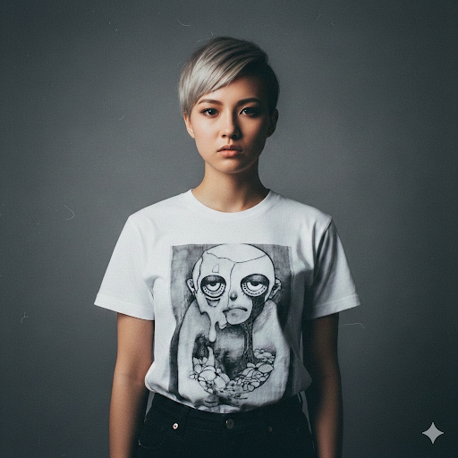 線からつくるオリジナルTシャツデザイン承ります 線画で一点もののデザインします イメージ4