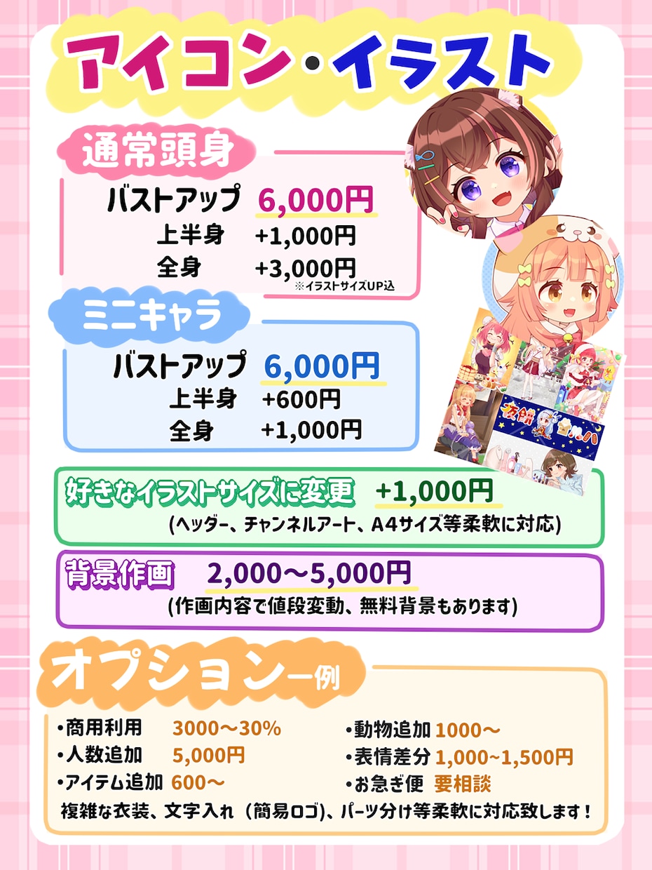 アイコン･イラスト･立ち絵など★可愛くお描きします ココナラ累計1000件超えで安心取引★ミニキャラ通常頭身など イメージ3
