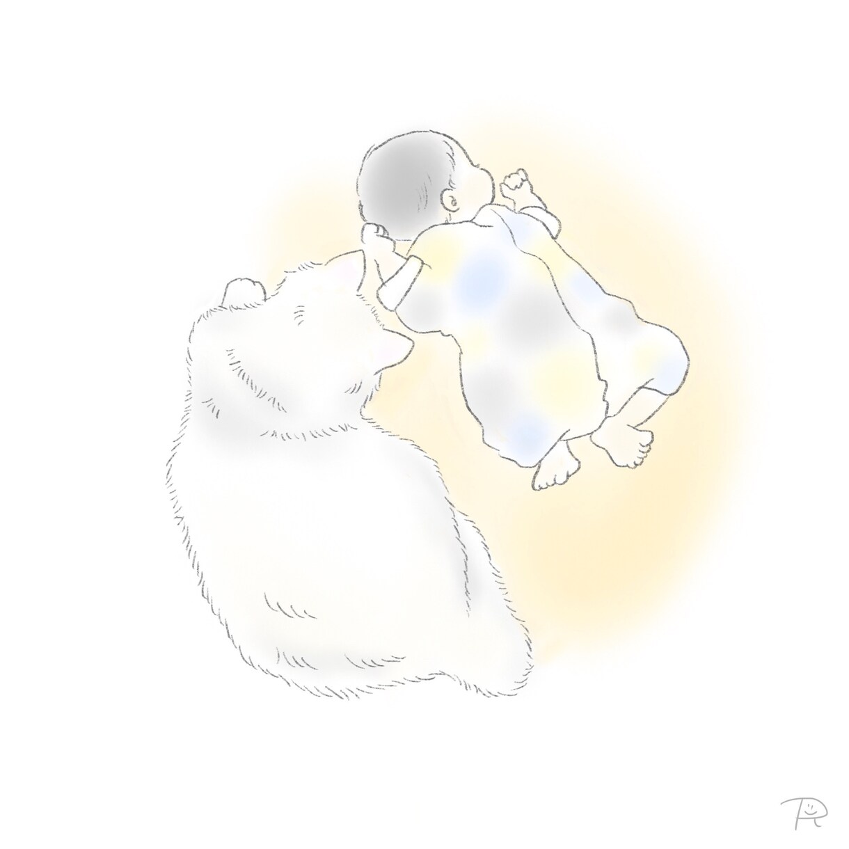 柔らかいテイストのペットイラストをお描きします ふんわり優しいタッチで可愛いイラストに仕上げます イメージ6