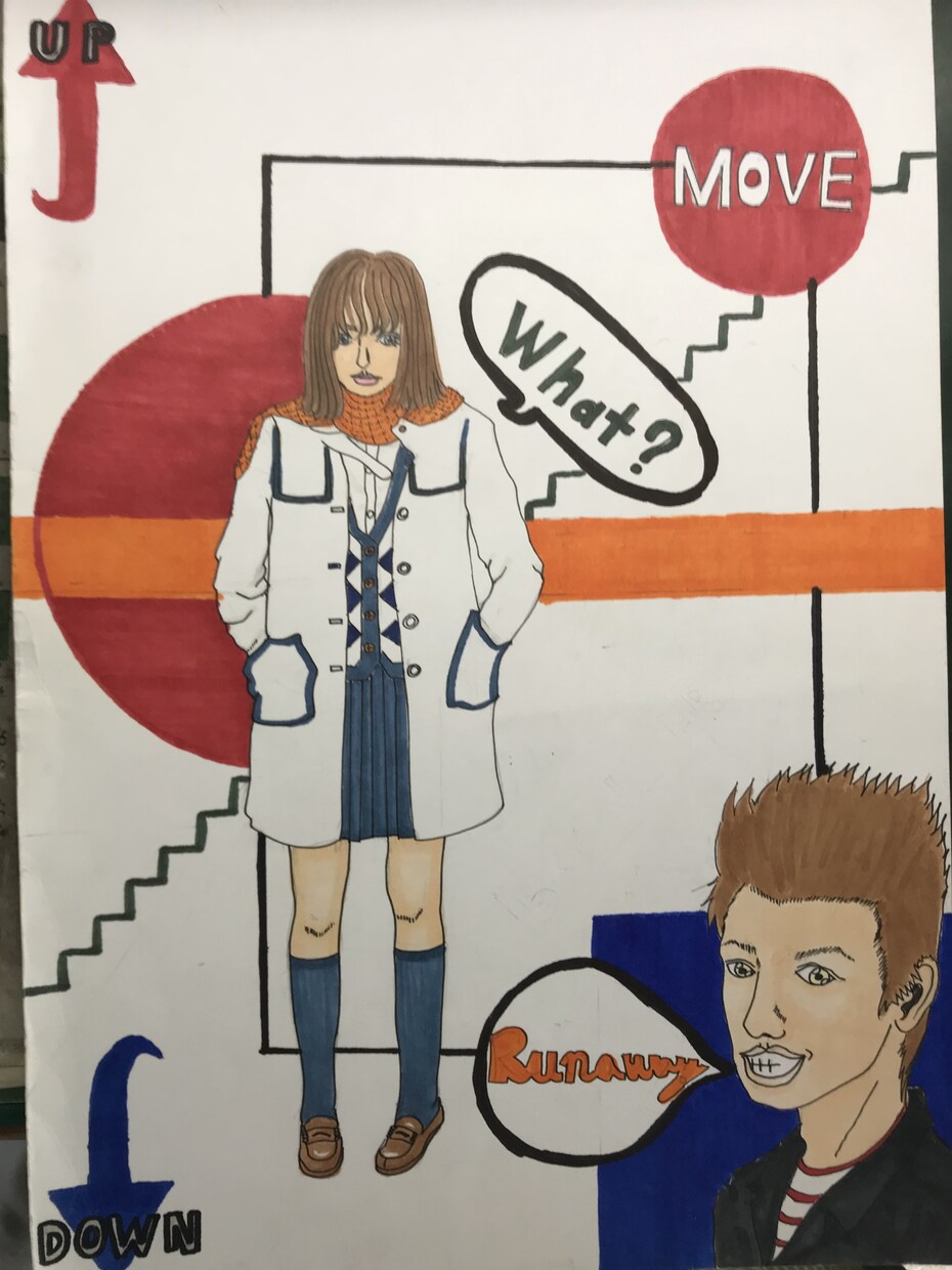 自分で描いたオリジナルキャラクターの絵を売ります オリジナルキャラクター　女の子　座り イメージ4