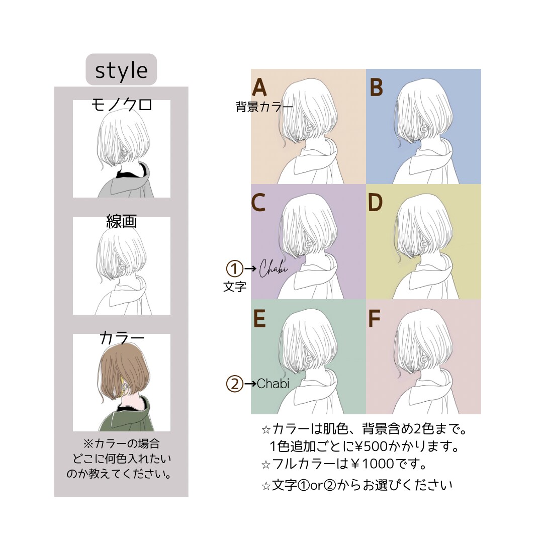 大人女性向け｜写真から後ろ姿線画アイコン描きます 即日〜2日納品！SNSアイコン・ブログ・プレゼントに！ イメージ2
