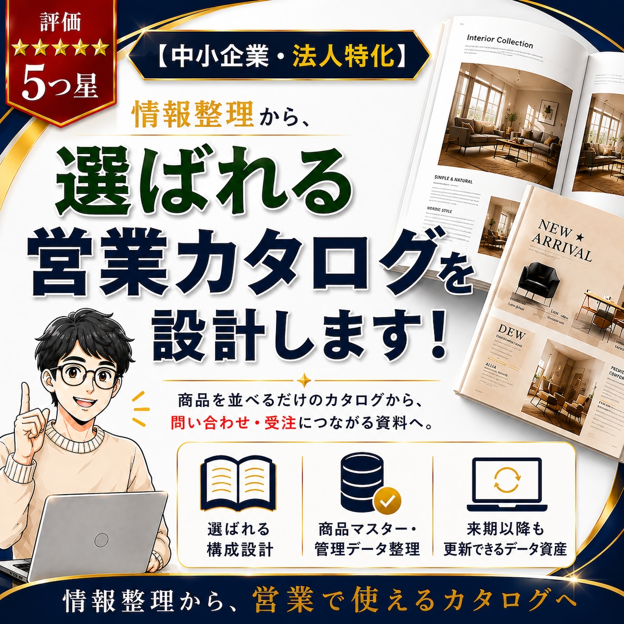 営業カタログを情報整理・訴求設計から制作します 商品マスター作成×Canva更新設計｜社内運用まで支援 イメージ1