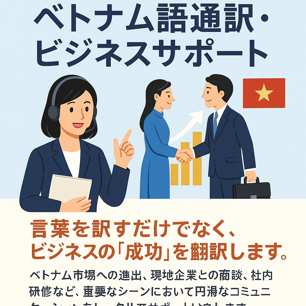 ベトナム語通訳します ベトナム語通訳・ビジネスサポート イメージ1