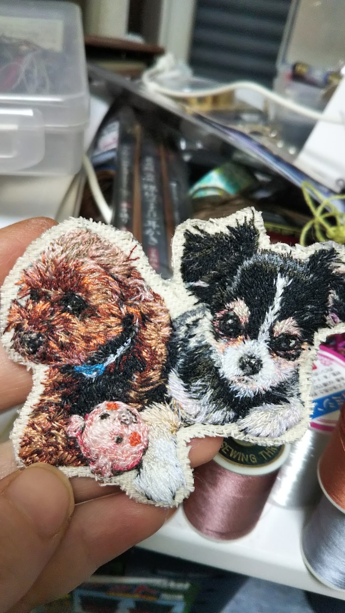 刺繍オーダー受け付けます あなたの可愛いペット写真を刺繍いたします【顔部分のみ】 イメージ2