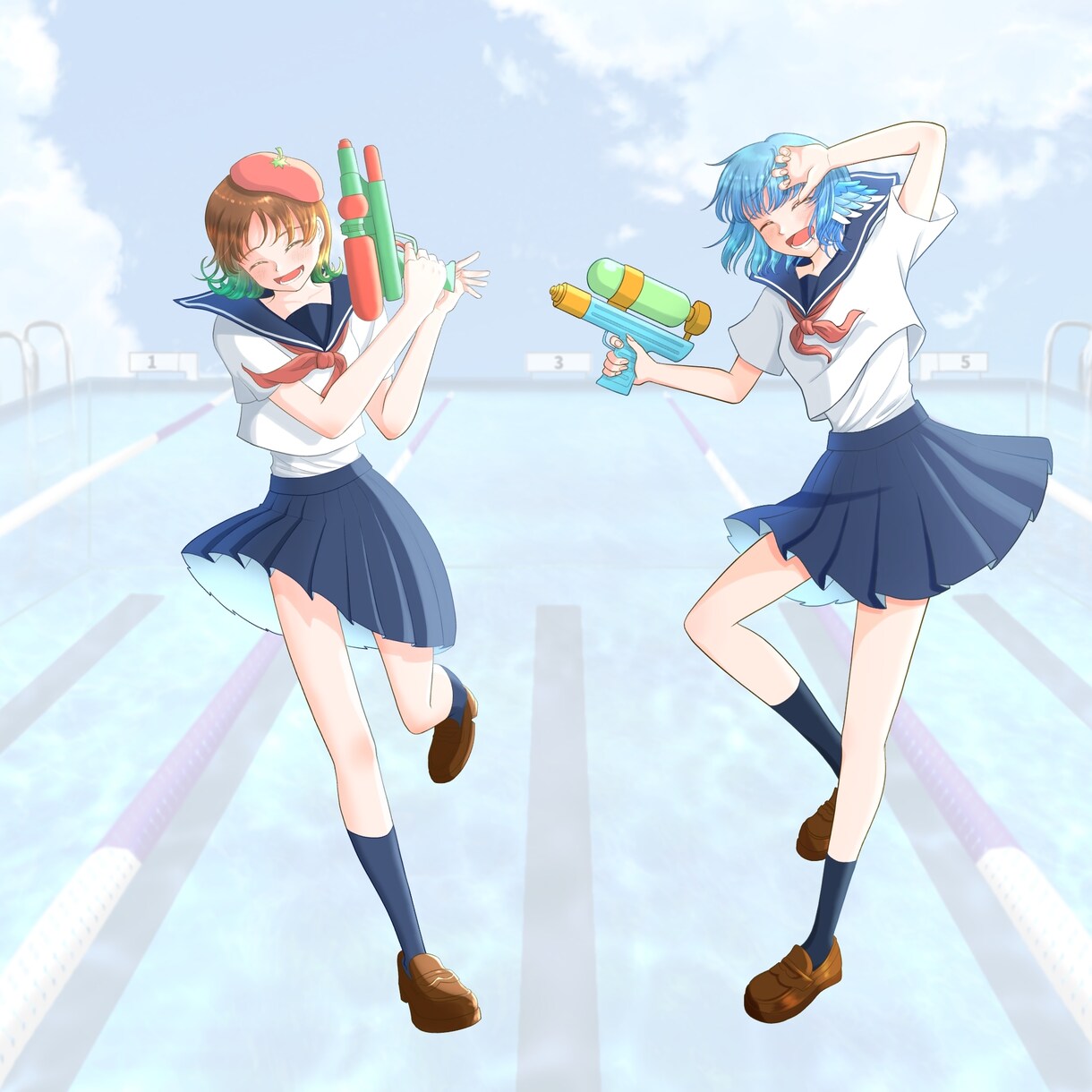 爽やか可愛い歌ってみた用イラスト描きます 動画映えする明るい絵が得意です！簡単なアニメーションも◯ イメージ7