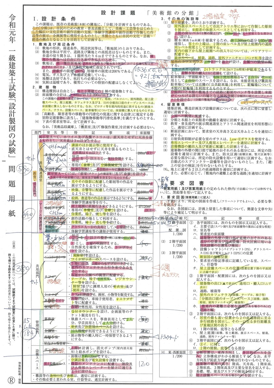 一級建築士合格者の設計製図試験対策を送ります 合格する為の原理原則を詰め込みました。A3用紙19枚分です！ イメージ9