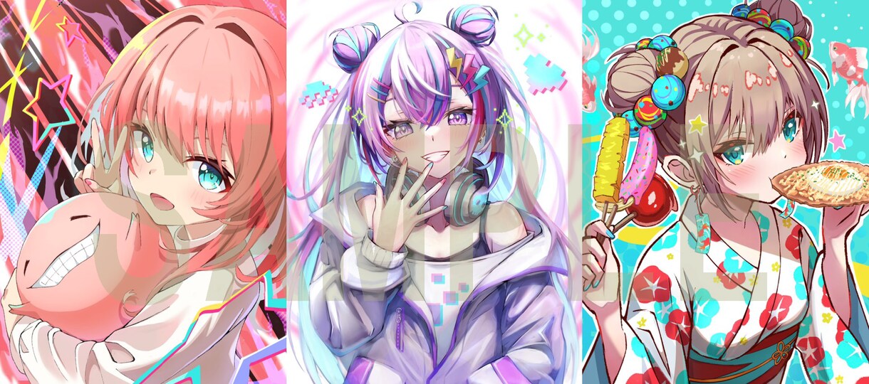 かわいい＆かっこいいアニメ風イラスト何でも描きます 等身・ミニキャラ・デフォルメなんでも描きます！ イメージ9