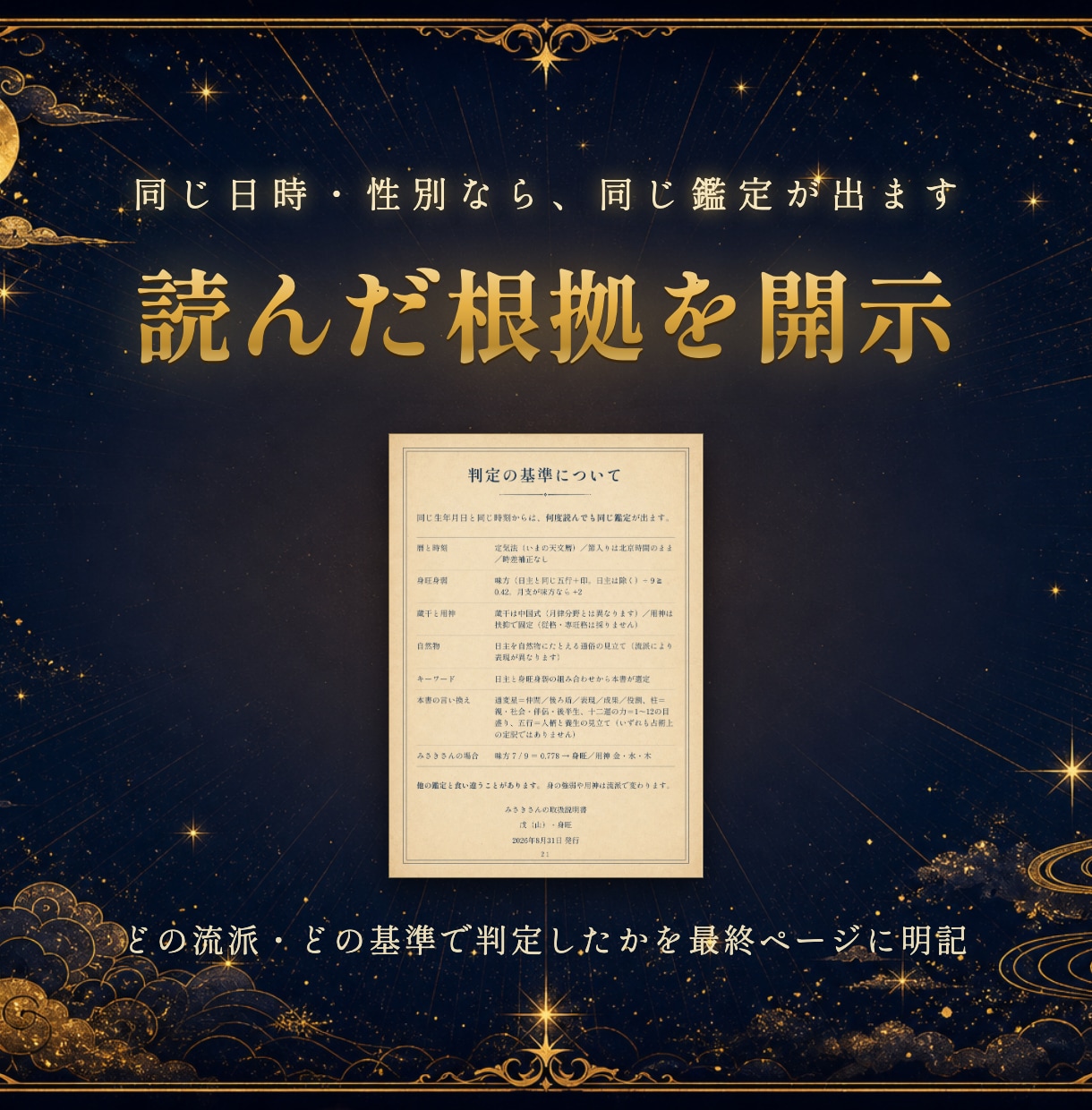 お試し版・四柱推命であなたの取扱説明書を作ります 生まれつき・扱い方・時期を、根拠つきでお届けします イメージ8