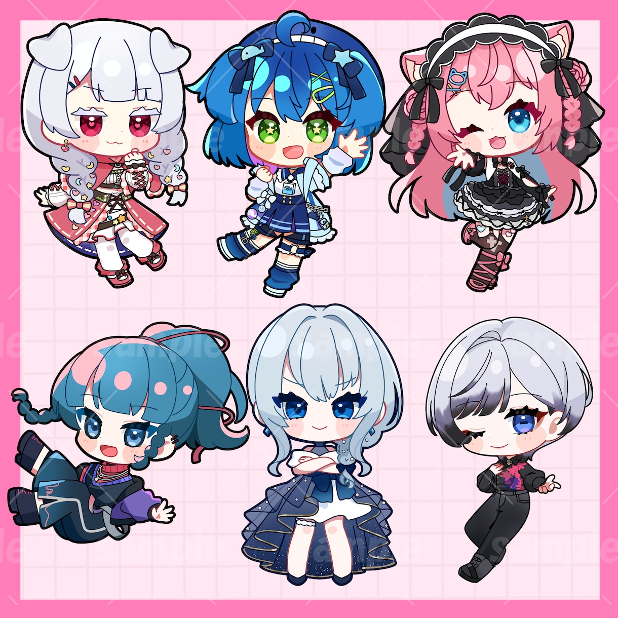 ポップで可愛いミニキャラ描きます 最短納品7日！幅広く使いやすい可愛いミニキャラです イメージ9