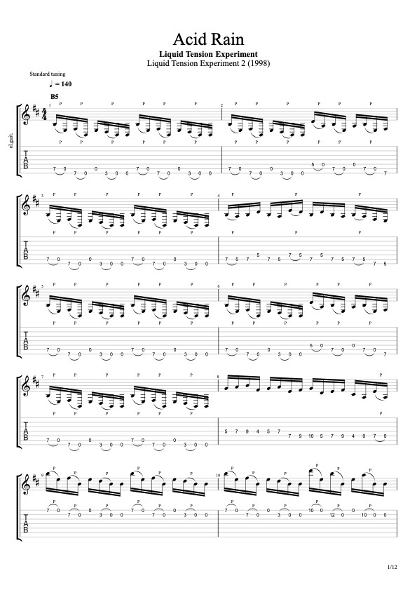 ギターを耳コピ＆楽譜/TAB譜作成します 1200曲採譜！高品質ななTAB譜を作ります イメージ3