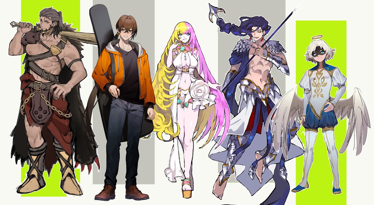 老若男女幅広いキャラクターデザインをします 可愛い少女からイケオジ、マッチョ、人外まで様々なキャラを作成 イメージ2