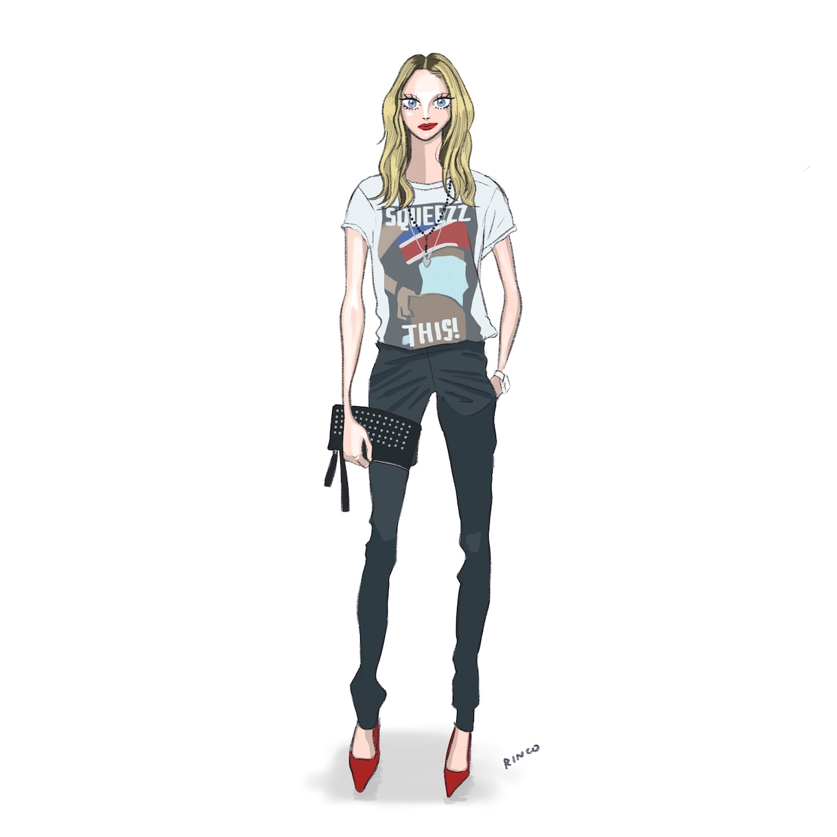 ファッション・アート寄りな全身イラスト描きます アパレルや化粧品用のリーフレットやWEB、LPなどに イメージ2