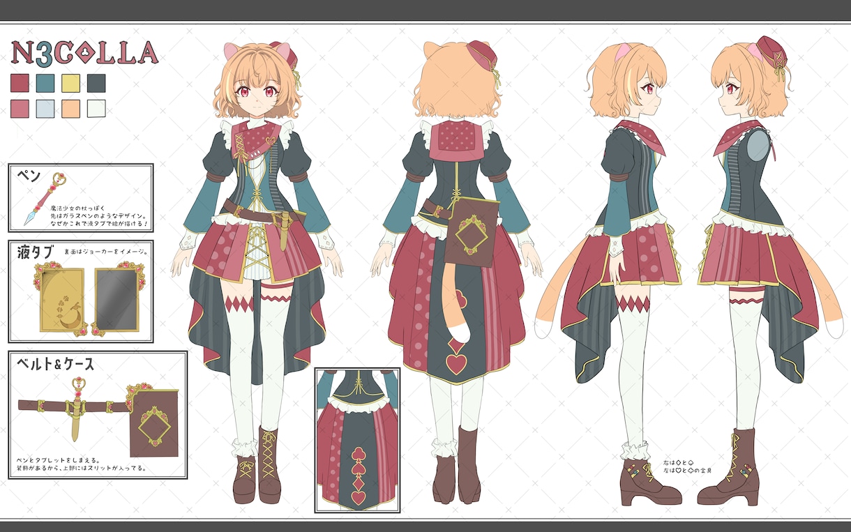 三面図制作します 既存デザインでもキャラデからでもOK！ イメージ1