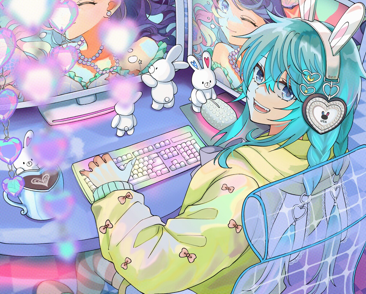 アイコンやサムネイルなど★鮮やかなイラスト描きます 個人用、VTuber向けサムネやグッズ用等様々なご用途に★ イメージ3