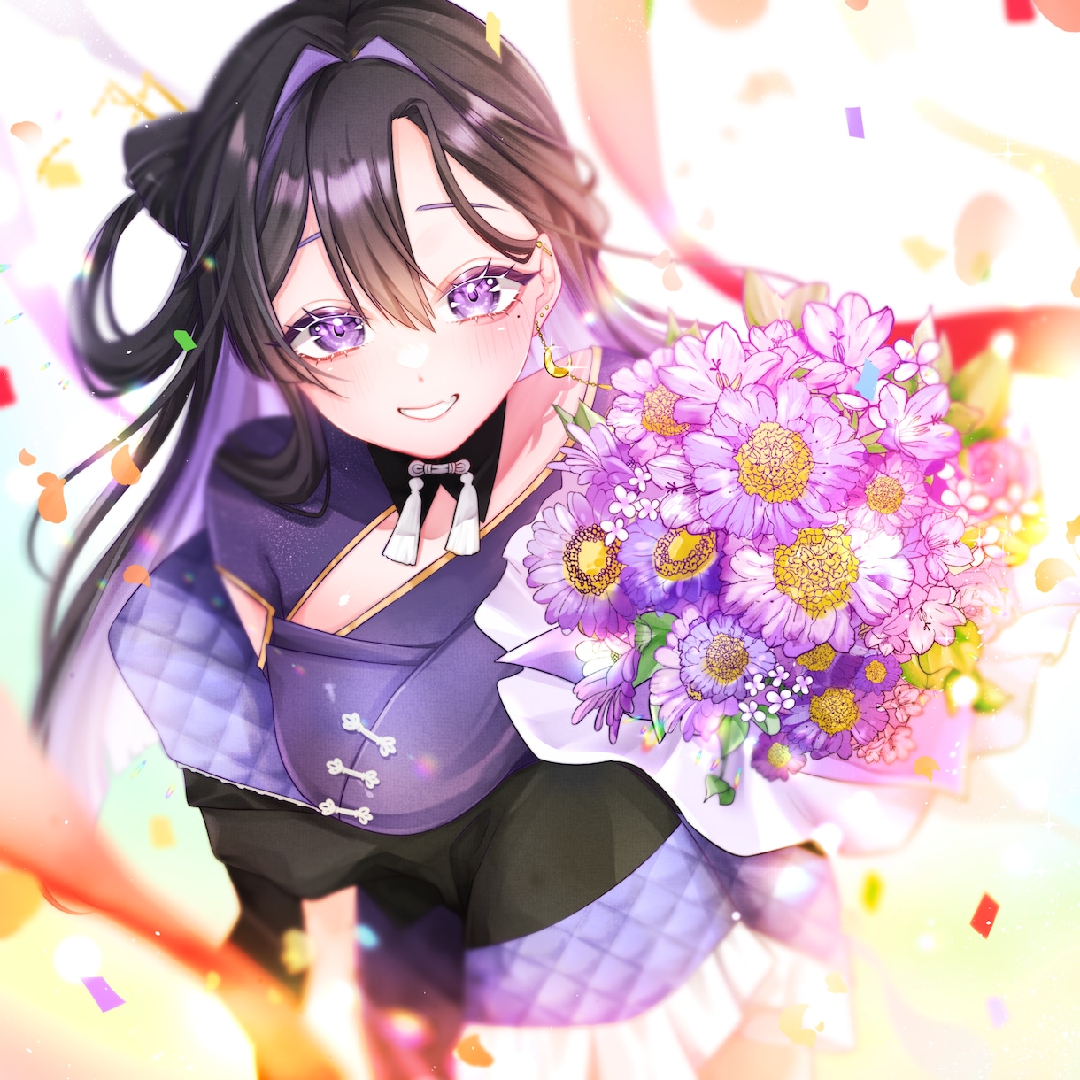 キラキラ空気感が魅力のイラストをお描きします 制限ほぼなしで使えるVtuber様向けのイラスト制作！ イメージ8