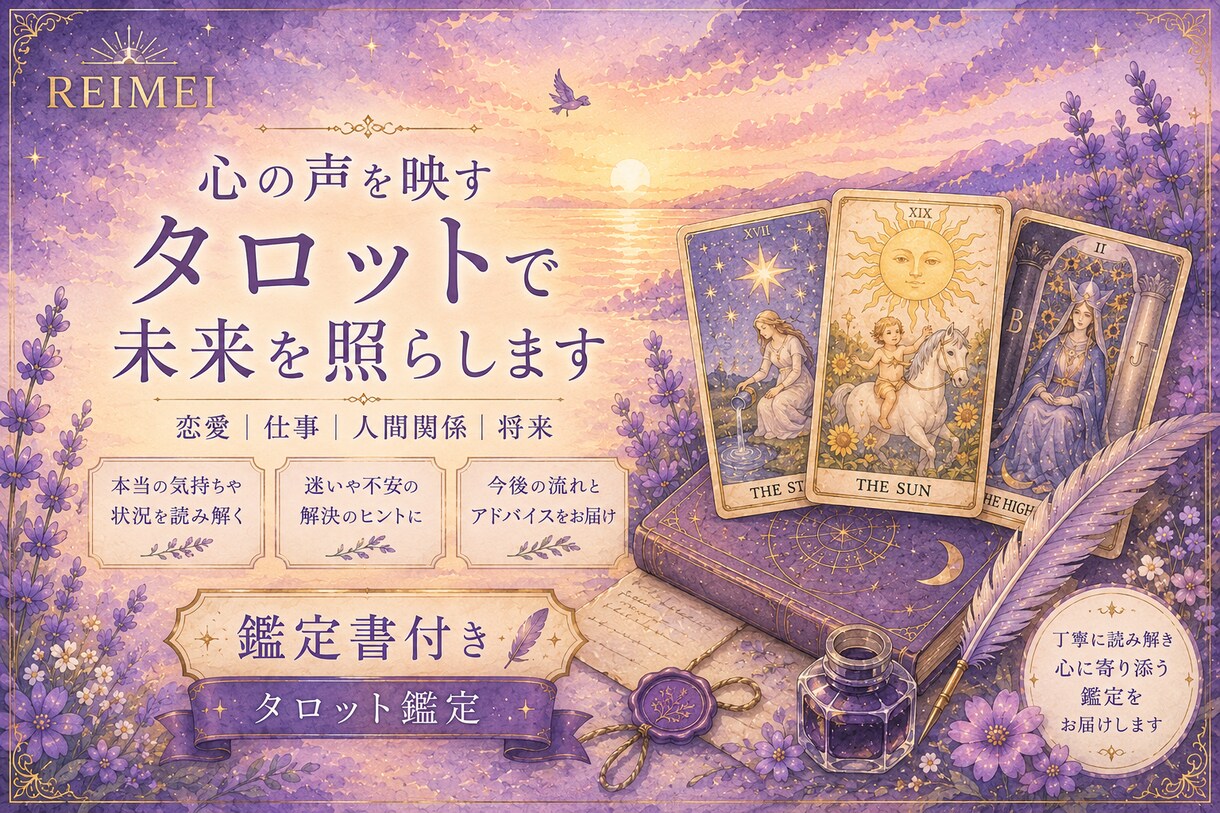 お悩みを整理し前へ進むヒントをお届けします 【お悩みを整理し前へ進むヒントをお届けします｜タロット鑑定】 イメージ1