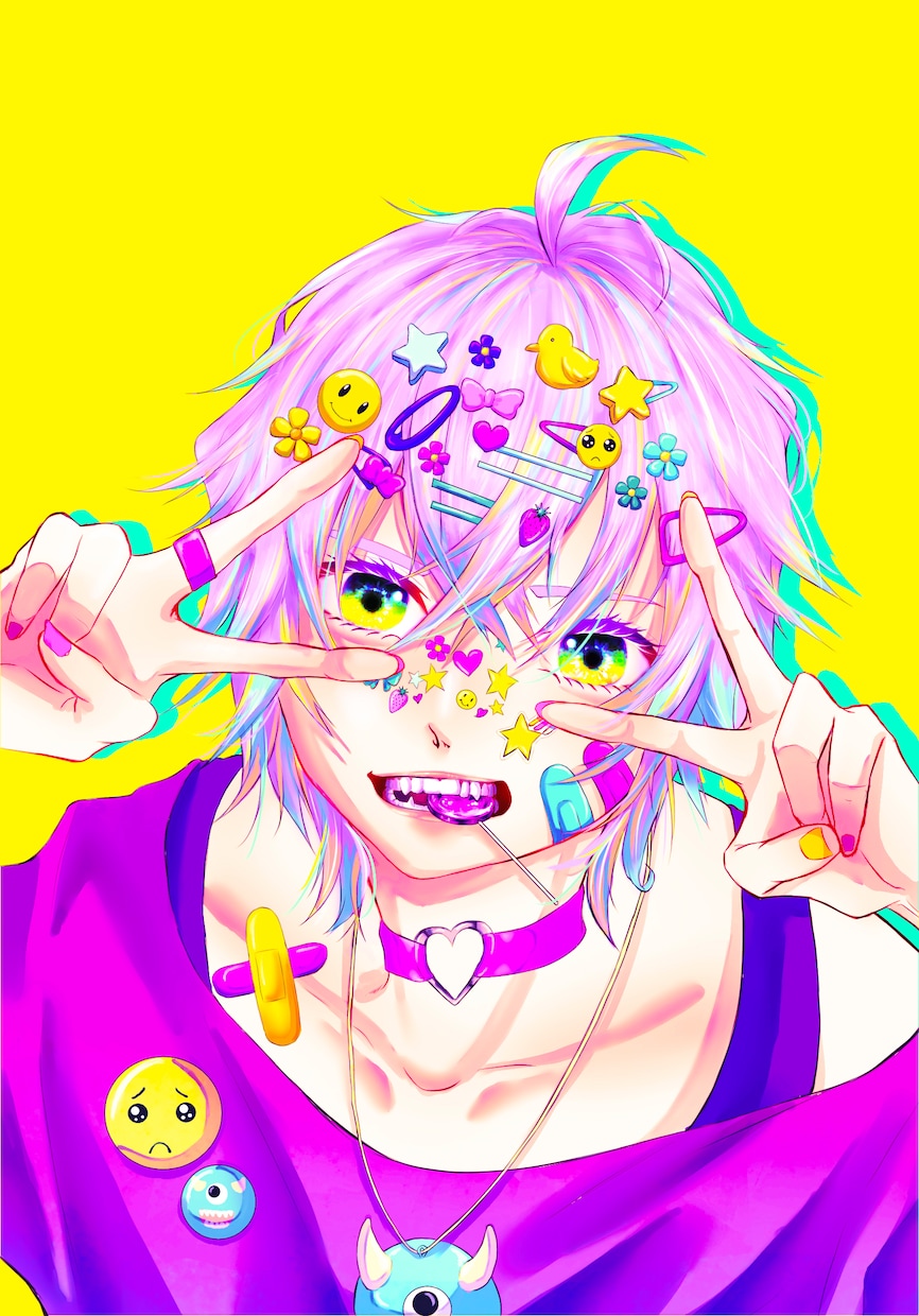 彩度高めの目に止まるアイコン作成します 彩度が高く目に止まる美少年をあなたのアイコンに。 イメージ10