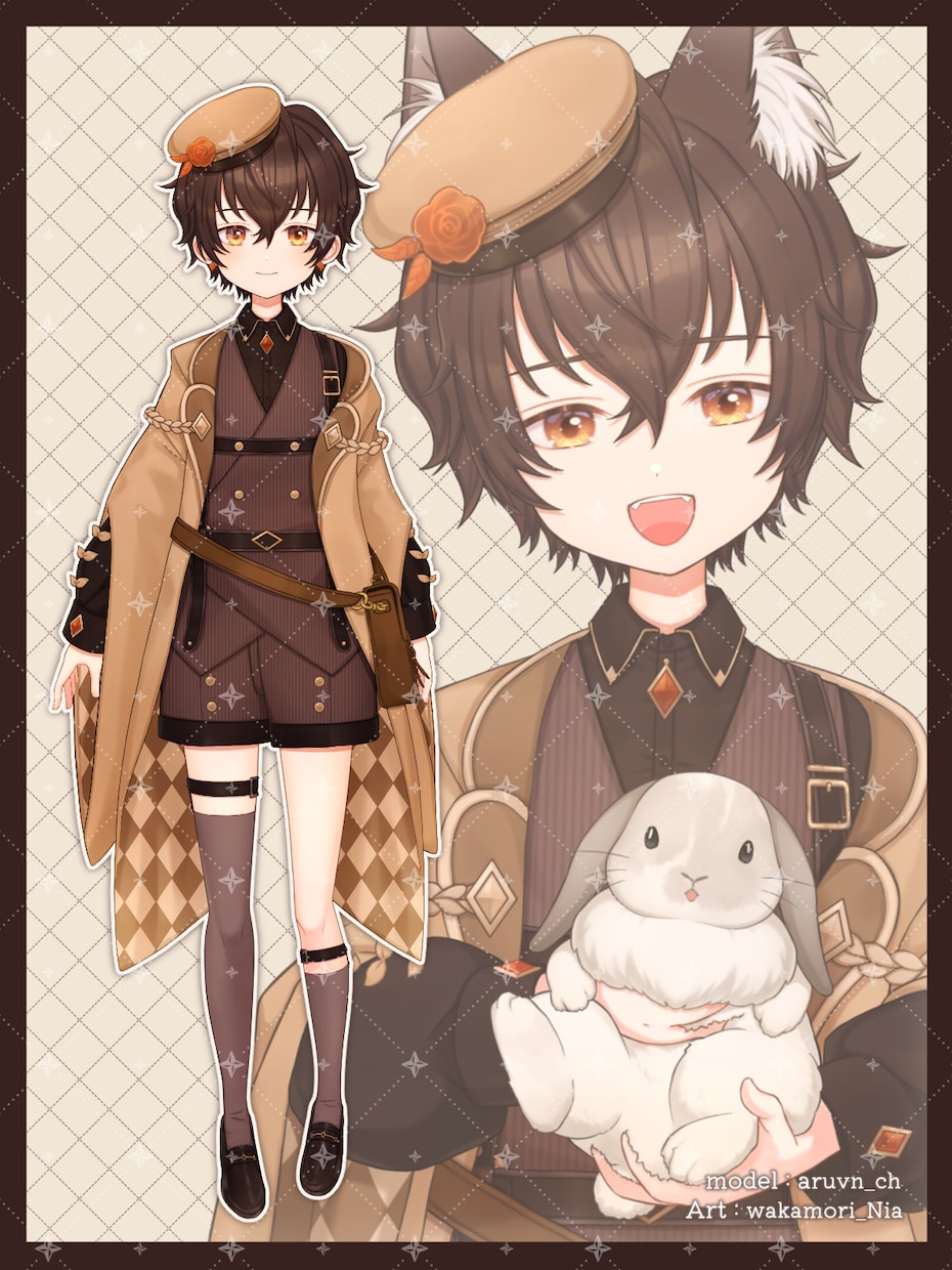 Vtuberさん向けのかわいい2Dモデル制作します モデリング、イラスト、パーツ分けのみの制作も対応可能です♪ イメージ7
