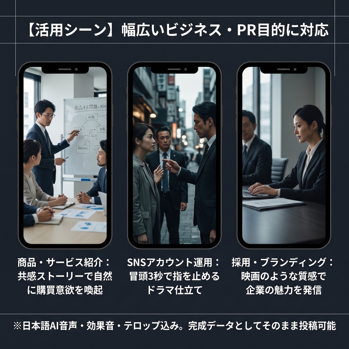 AIでシネマティックな縦型ショートドラマ制作します 役者手配なしで高品質なシネマ風ドラマを構築 イメージ2