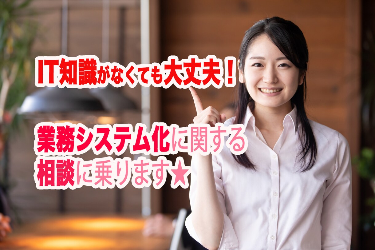 発注前の相談＃業務システム化について相談乗ります 業務改善したいけどシステム化できるの？相談に乗ります イメージ1
