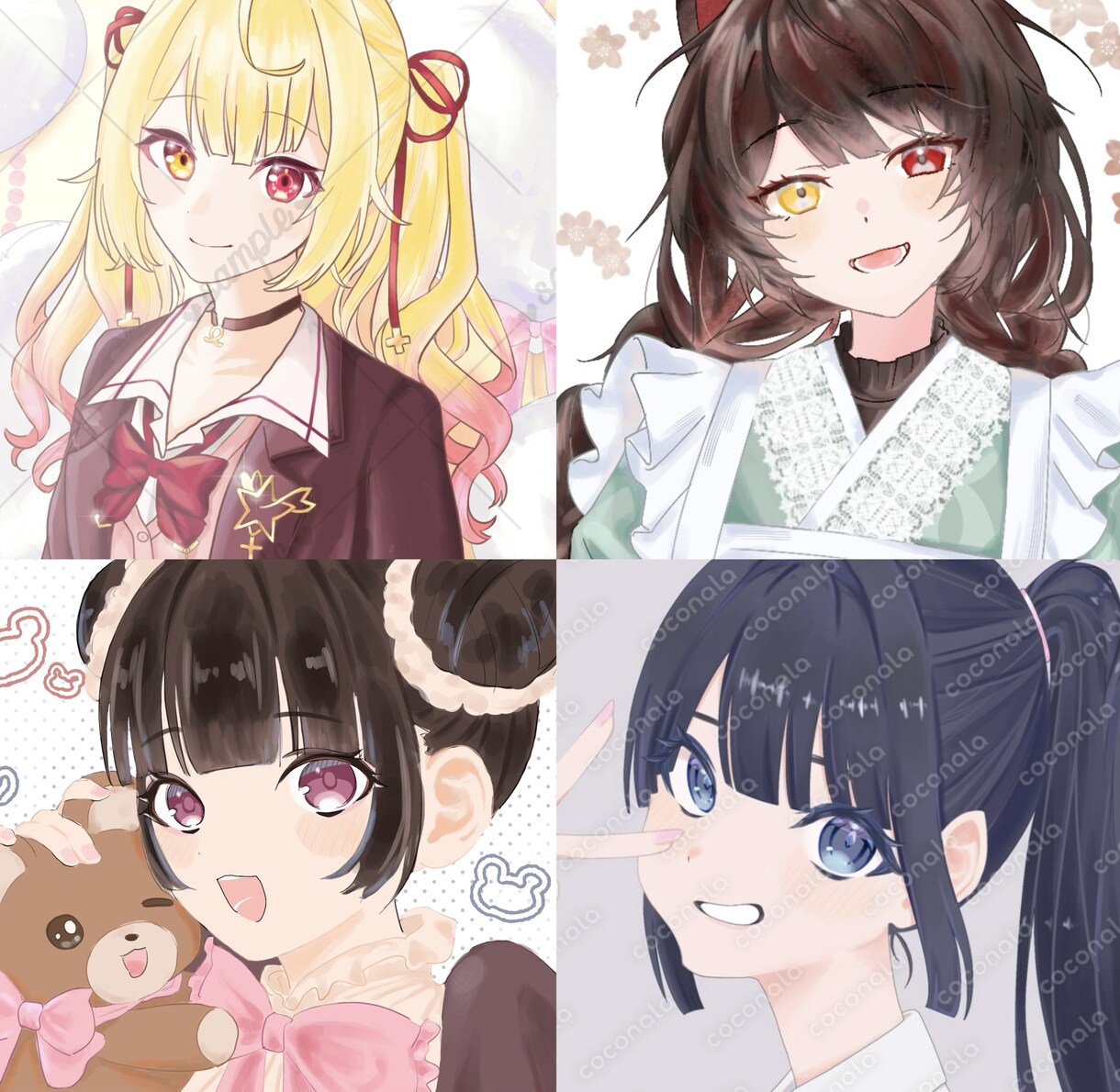 商用利用◎格安でかわいい女の子のイラスト制作します サムネ、歌ってみた、MV、アイコン、1枚絵描きます！ イメージ1