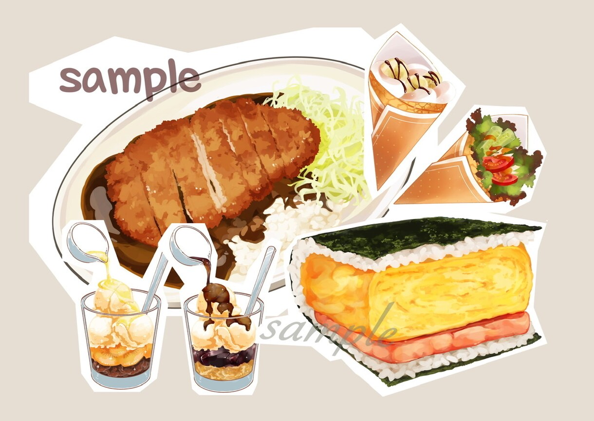 写真からポップで美味しそうな食べ物イラスト描きます お見積りだけでもお気軽にご相談ください！ イメージ1