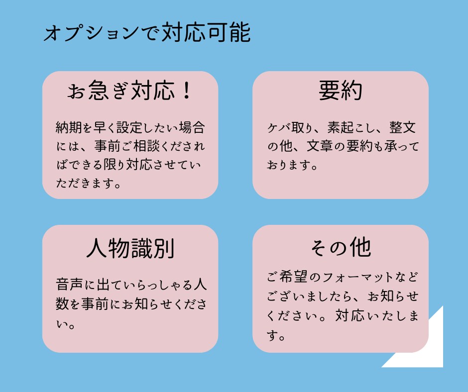 会議やインタビューの文字起こしお受けします 「メインの業務に集中したい」そんな方におすすめ イメージ4