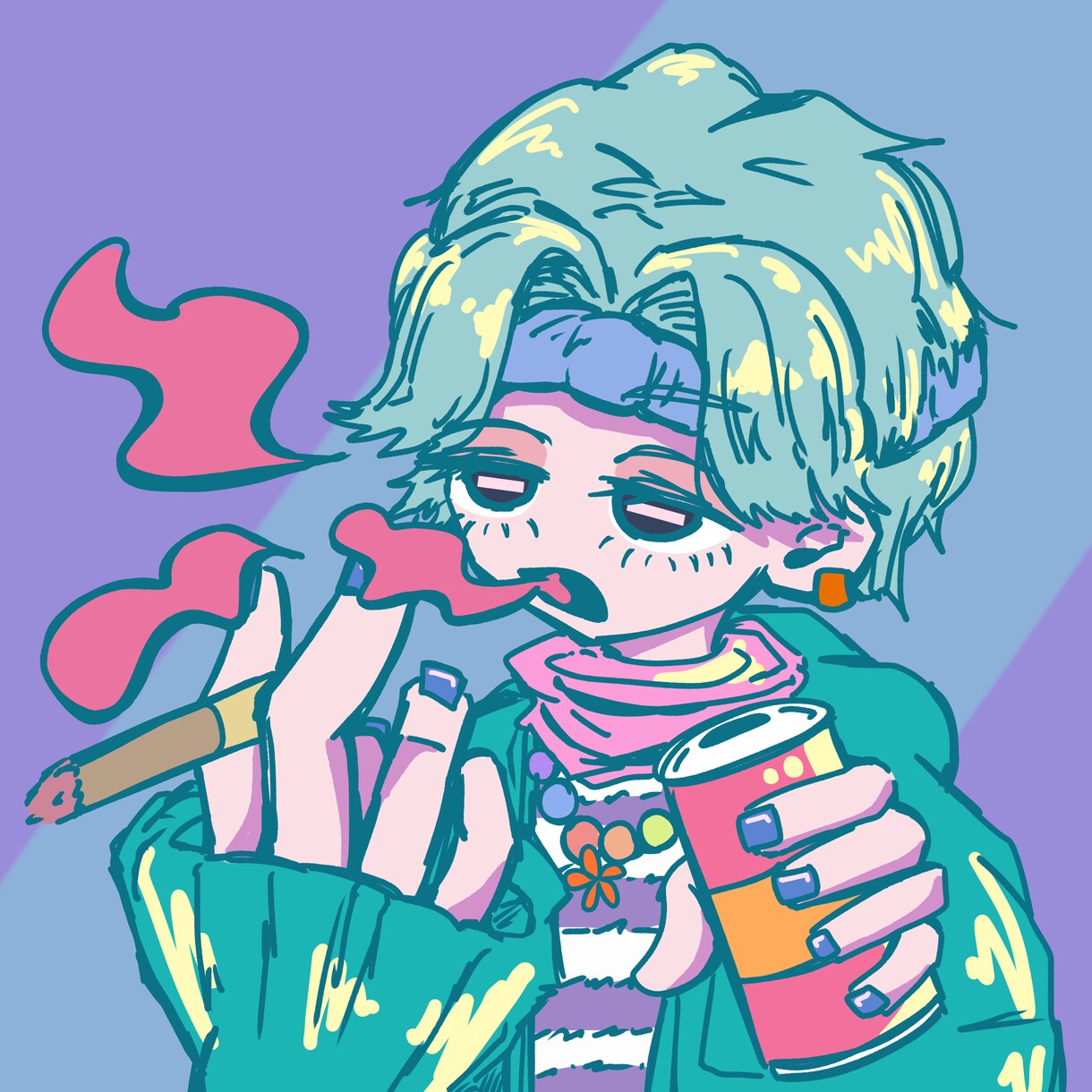 個性のあるキャラクターイラスト描きます アイコン、ジャケット写真等に使える色合いの絵を描きます！ イメージ3