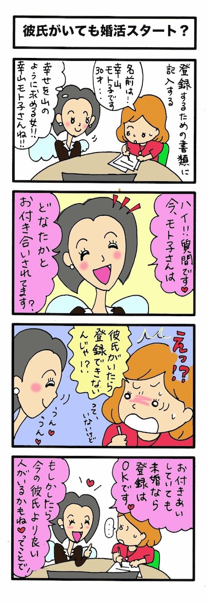 読んでわかる婚活4コマ漫画を描きます 婚活する女性へ向けて 結婚に関しての媒体で必ず使えます！ イメージ7
