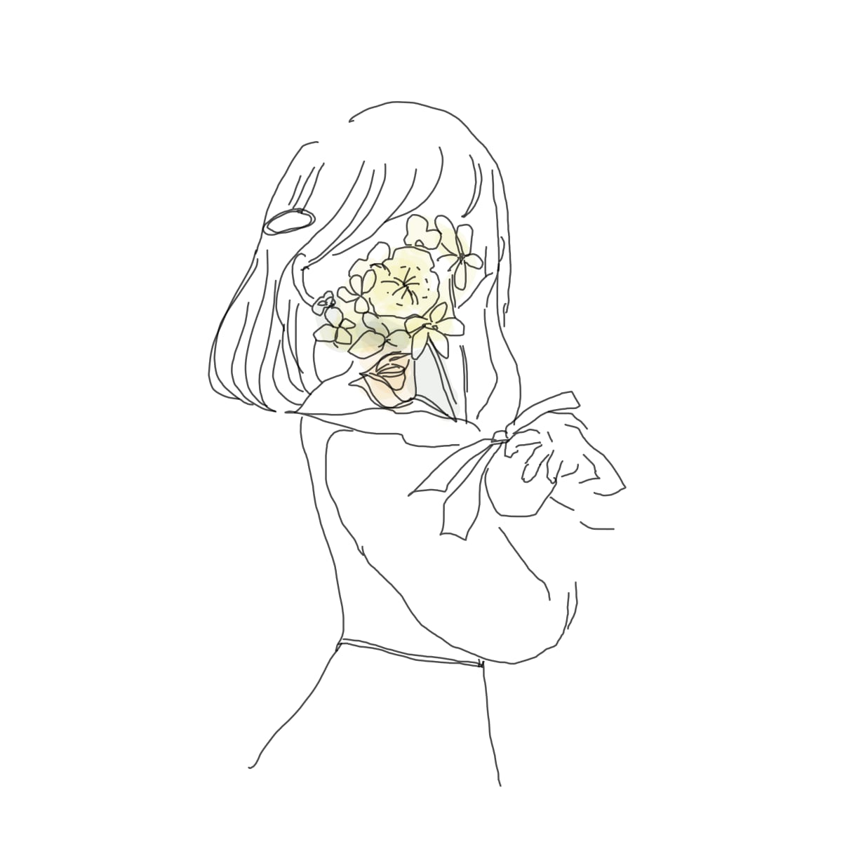 女性線画イラスト描きます 細かい追加料金なしでオーダーメイド♡ イメージ5