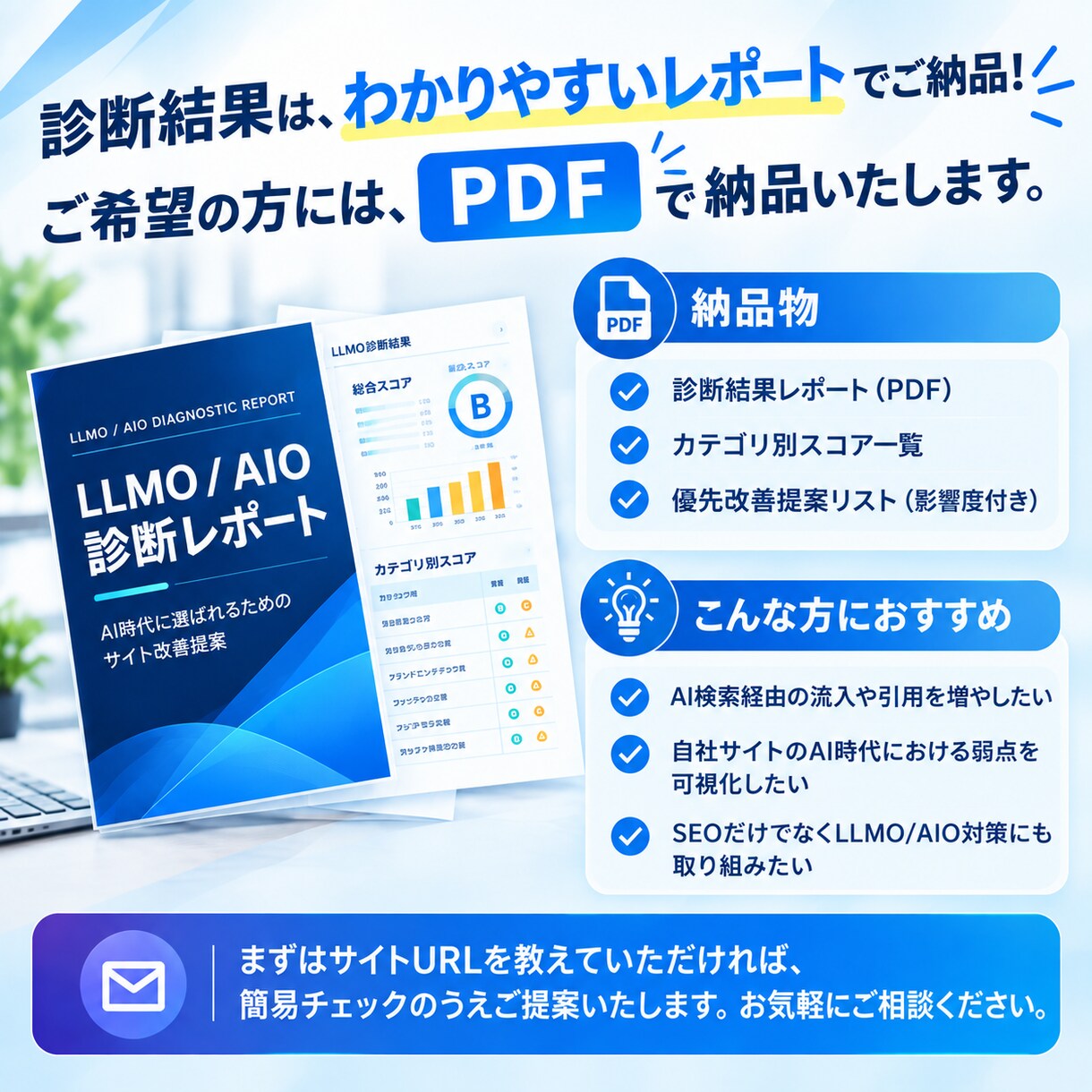 LLMO・AIO最適化40項目を診断します ChatGPTに"引用される"サイトへ40項目診断 イメージ4