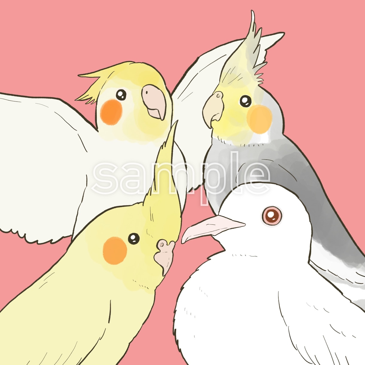 ペットの似顔絵アイコンお描きします 犬、猫、鳥などペットの似顔絵アイコンを作成致します！ イメージ8