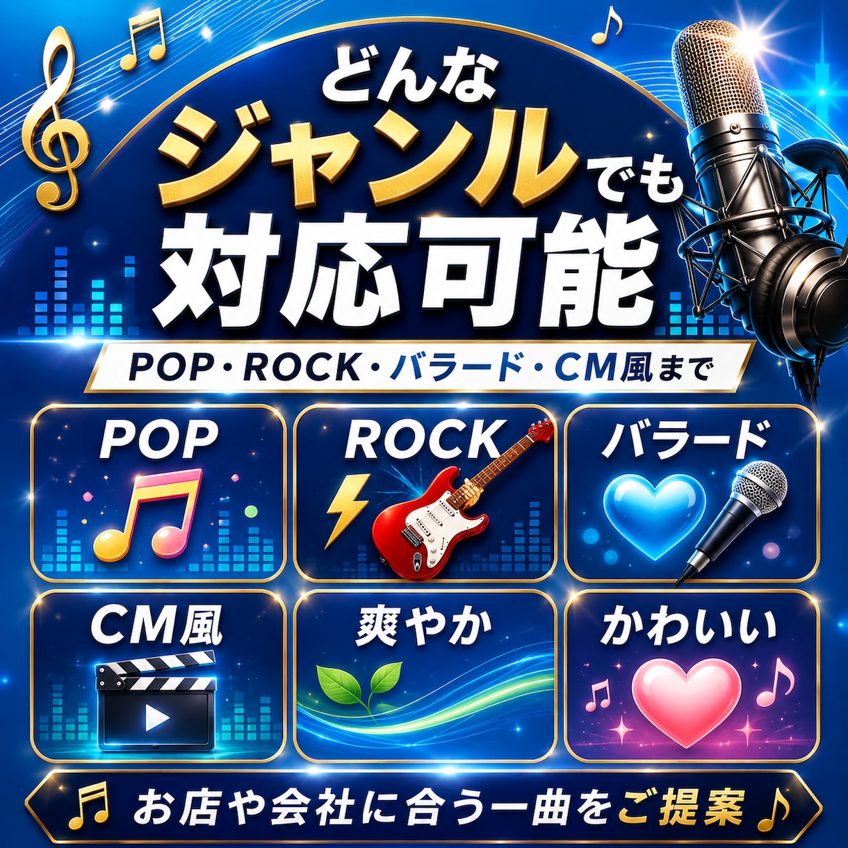 お店や会社の覚えやすいテーマソング作ります 耳に残る一曲で、お店や会社をもっと覚えてもらえる存在に イメージ2