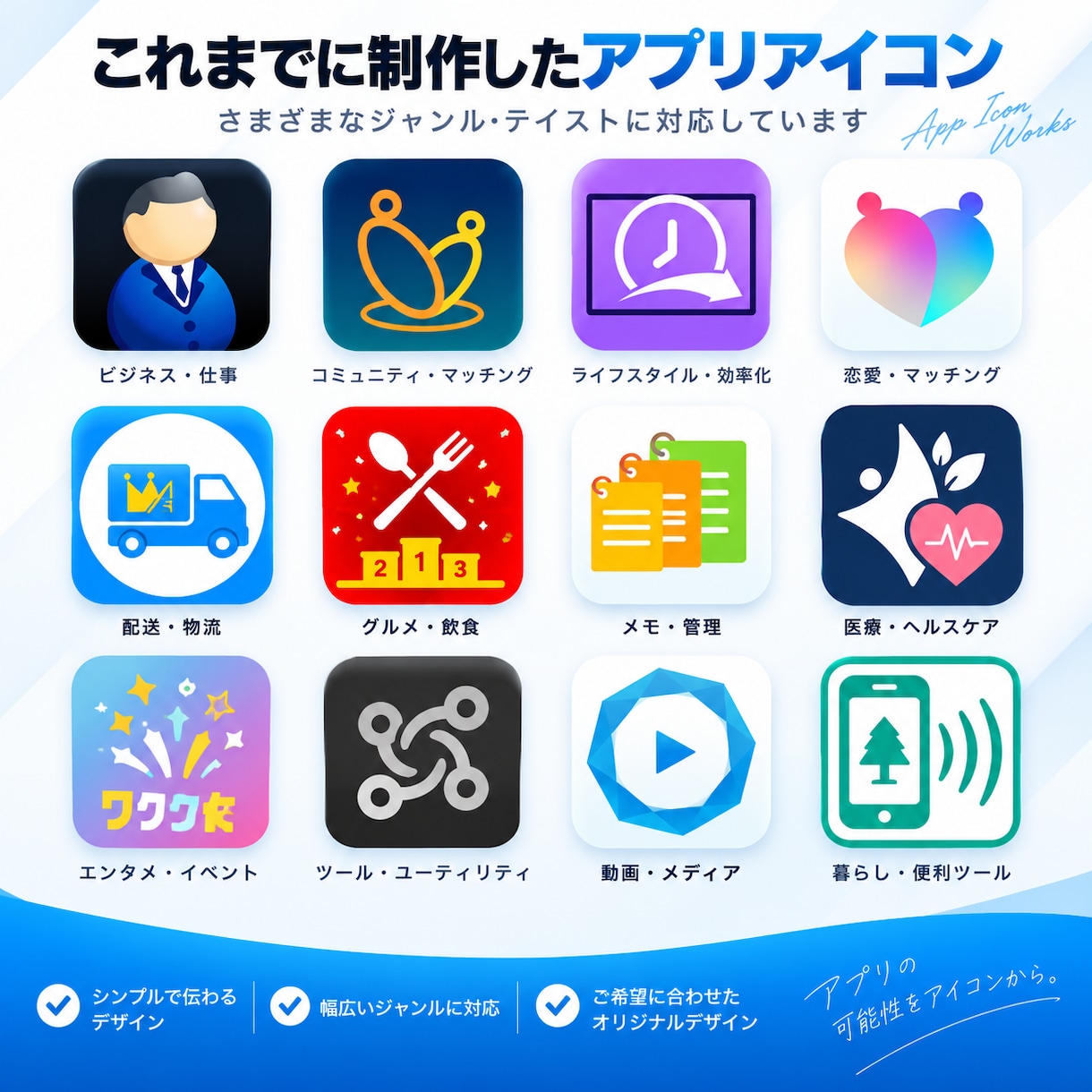 プロがスマホアプリのアイコンをデザインします アプリの印象を決める、シンプルで伝わるアイコンを制作 イメージ2