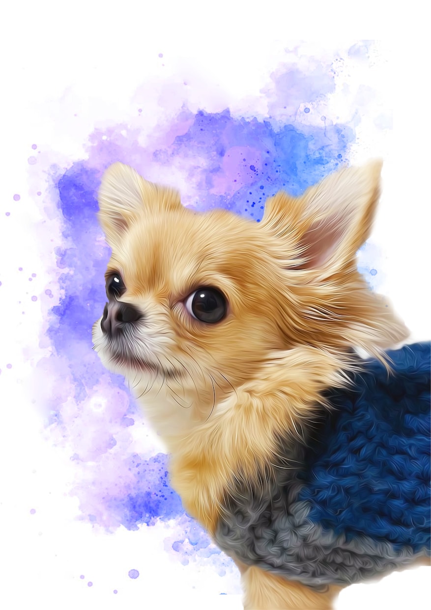 スタイリッシュなペットイラストを制作します 送付された画像からA4サイズ・PC・スマホ待受画像にします！ イメージ3