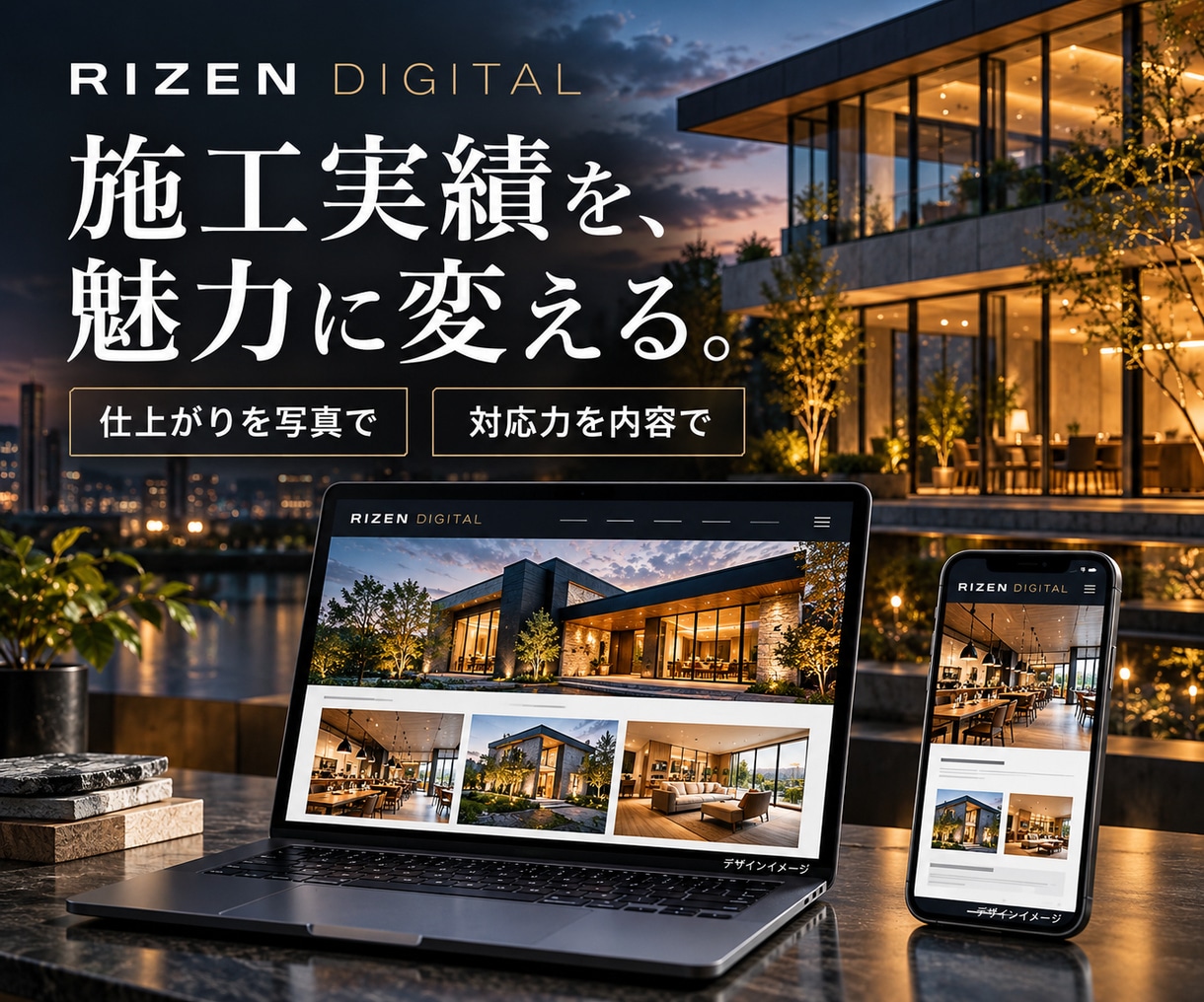 建築会社の魅力が伝わるホームページを制作します 職人採用・元請獲得を意識したSEO・AIO対応の企業HP イメージ4