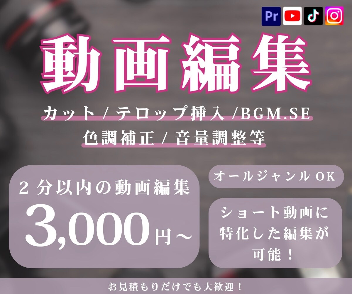 ハイクオリティなショート動画の動画編集をします 複数素材を繋ぎ合わせた動画も作成可能です！ イメージ1