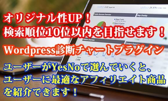 WPの診断チャートプラグインのマニュアル提供します オリジナル性が上がり、検索順位10位以内を目指せます。 イメージ1