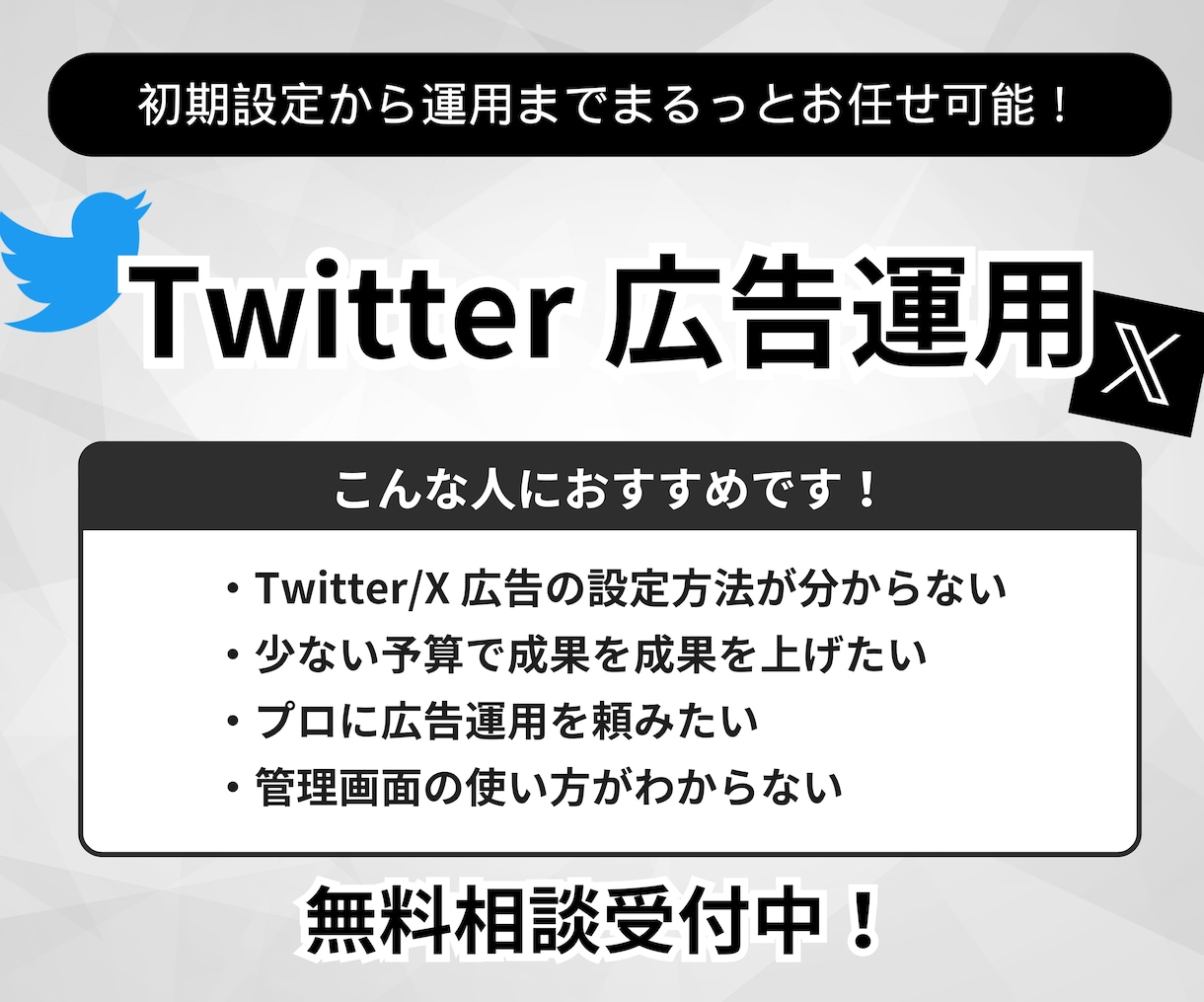 Twitter広告運用代行します 【大手総合広告代理店出身】ビデオチャット可 イメージ1