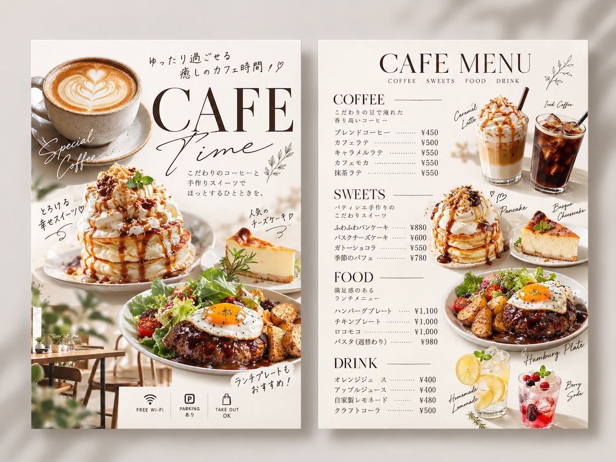 お店・イベントのチラシをおしゃれにデザインします 飲食店・サロン・イベント・OPEN告知など幅広く対応します イメージ6
