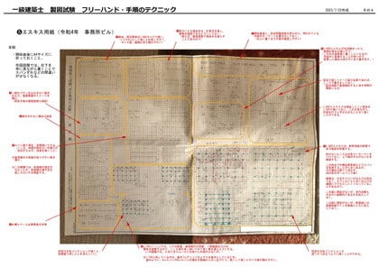 一級建築士製図のフリーハンド・手順を教えます 作図時間を短縮したい人におすすめです。 イメージ3