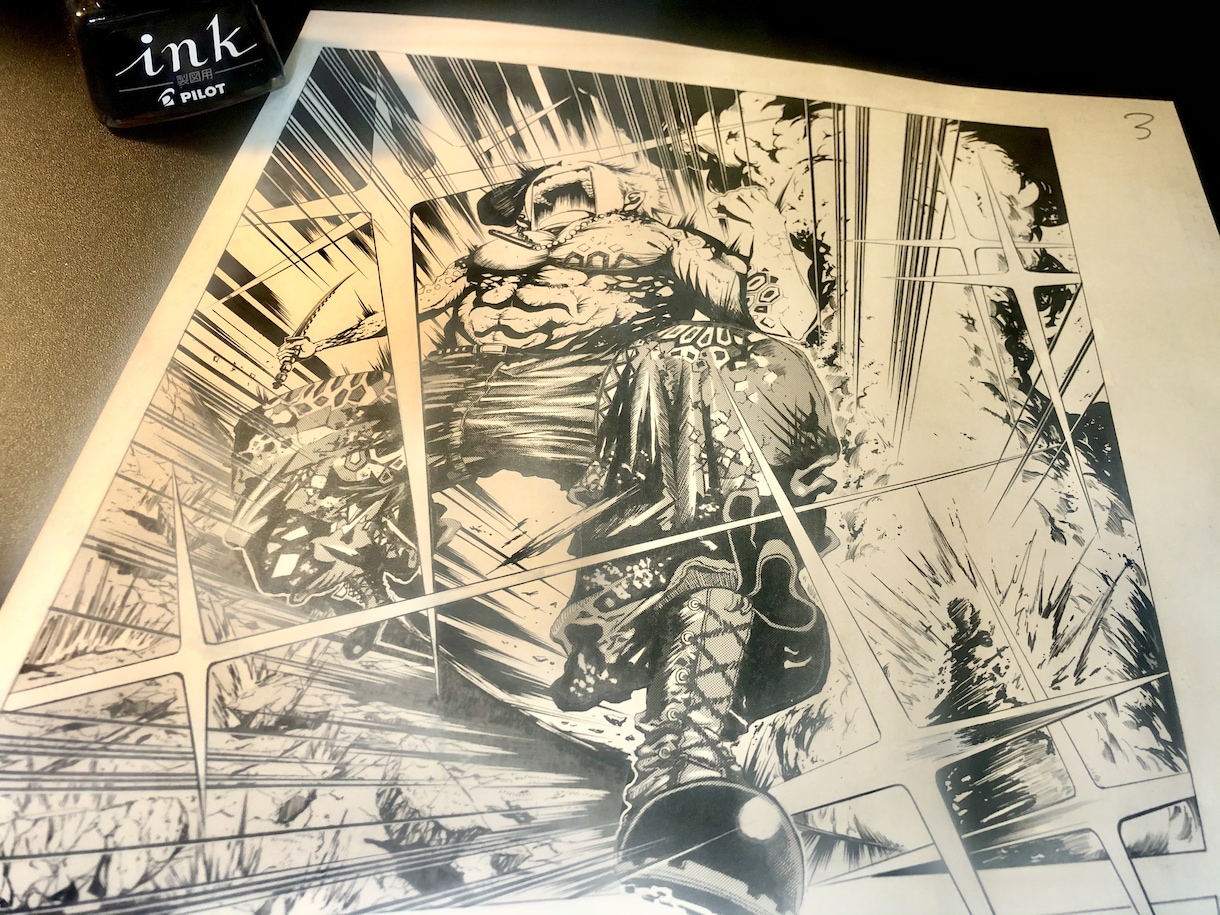オリジナル漫画の見せ場1ページを全力作画代行します 漫画歴10年・元漫画家アシスタントが見せ場の一枚絵を全力作画 イメージ5