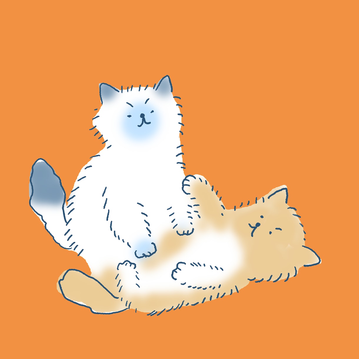 やさしいイラスト描きます。ゆるいかわいい絵にします ☆お気軽に☆ほっこり心があったまる絵を提供！絵が描きたい！！ イメージ2