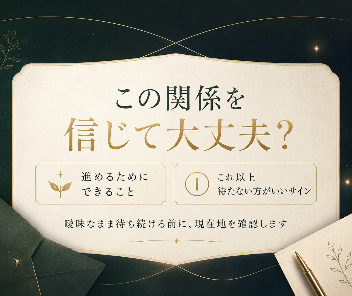 曖昧な関係の行方と彼の本音を鑑定します 進まない関係の理由と今後の可能性を読み解きます イメージ4