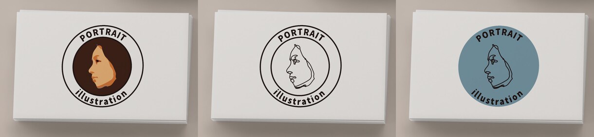 ロゴ風の似顔絵イラスト作成します デジタルで抽象的、シンプルでスタイリッシュな似顔絵を制作！ イメージ4