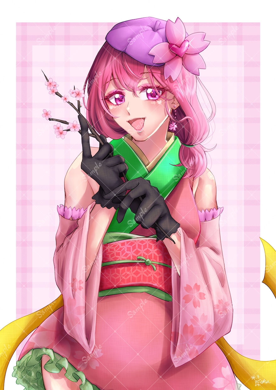 きらきらでかわいいイラストお描きします 配信用サムネ・歌ってみたなどに！ イメージ3