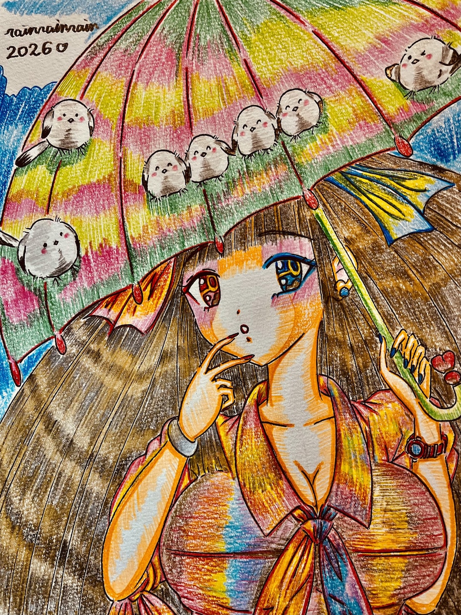 あなたのオリジナルヒロイン手描きします 全てアナログ手描き、色鉛筆仕上げでお届けします。 イメージ1