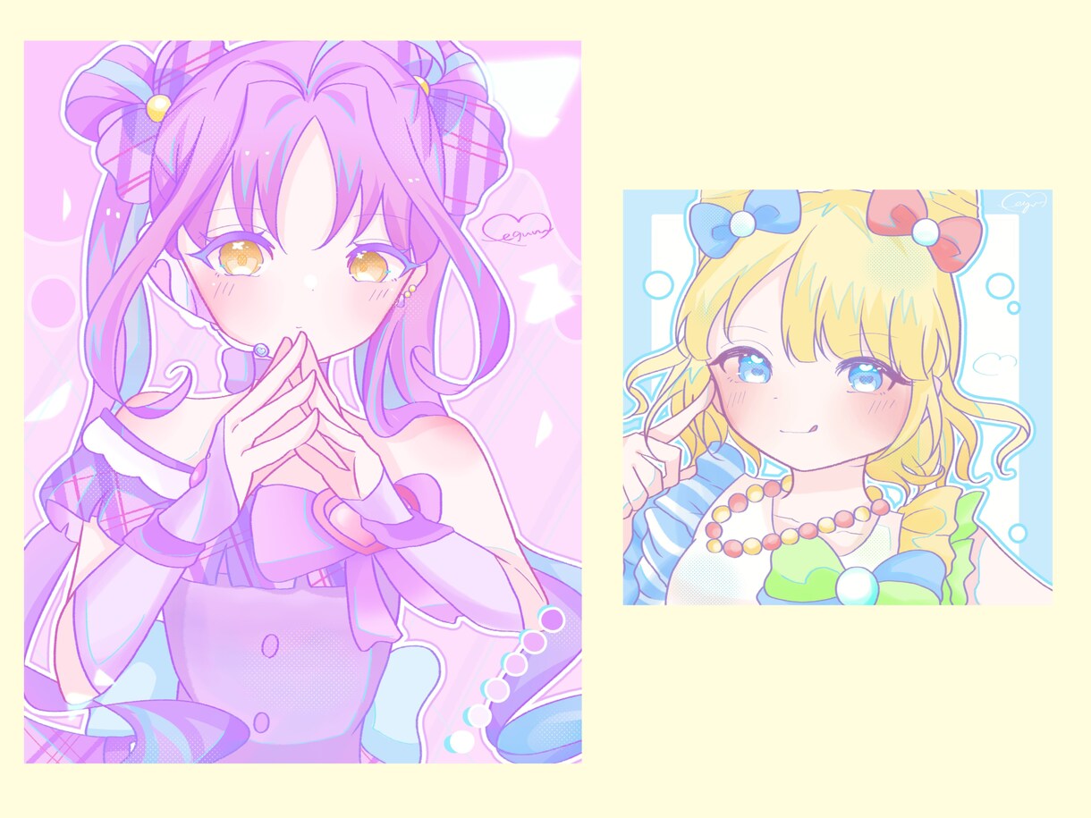 商用利用可♡ポップでキュートなイラストお描きします ポップでキュートでキラキラな絵をお描きします！ イメージ2